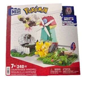 NIP Mega Pokemon Countryside Windmill Building Toy with Motion 240 Pcs New